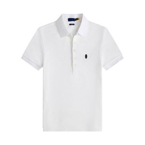 <span class=keywords><strong>Polo</strong></span> da <span class=keywords><strong>donna</strong></span> RL Raff casual a cinque bottoni, top slim-fit a maniche corte con motivo a tinta unita e ricamo logo Cavallo/Pony - Product Image 6
