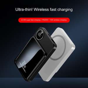 HDL PD 22.5W <span class=keywords><strong>Charge</strong></span> Rapide 10000mAh <span class=keywords><strong>Batterie</strong></span> Externe 15W Magnétique Sans Fil avec Affichage LED - Product Image 3