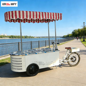 Tricycle à café, solution de boissons portable pour les entrepreneurs mobiles, chariot de camion de crème glacée avec congélateur - Product Image 5
