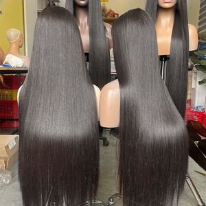 Perruques en cheveux humains lisses en gros, perruque frontale en dentelle HD, cheveux indiens bruts, perruque frontale en dentelle en cheveux humains lisses, fournisseur - Product Image 1