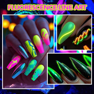 Robifel 8ml New Stretching <span class=keywords><strong>Gel</strong></span> Malerei Linien zeichnung <span class=keywords><strong>Neon</strong></span> Glow in the Dark Disco Spider Uv <span class=keywords><strong>Gel</strong></span> - Product Image 5