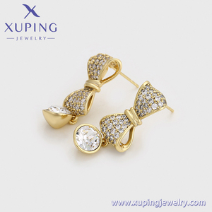 Pendientes de Lazo Dulce de <span class=keywords><strong>Xuping</strong></span> Jing Jing <span class=keywords><strong>Jewelry</strong></span>, Aretes Modernos para Mujer para Bodas y Cumpleaños, <span class=keywords><strong>Material</strong></span> de Aleación X000801715 - Product Image 6