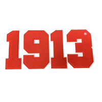 Patch brodé en chenille rouge pour fraternité et sororité, à thermocoller ou à coudre, lettres séparées, année 1911, pour sweats à capuche et sweats