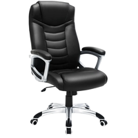 Chaise de bureau ergonomique de luxe moderne pour chambre à coucher, réglable en hauteur, confortable, à dossier haut, pivotante, avec massage, en cuir PU