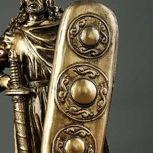 Stampo in Resina per Sculture in Bronzo di Guerrieri Vichinghi della Mitologia Norrena, Ornamenti di Cavalieri in Armatura Antica, Scultura in Rame per Arredamento Casa - Product Image 5