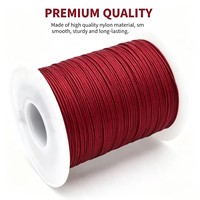 Paracord en nylon de 1 mm, 800 m, tressé et enduit, pour nœuds chinois, macramé, fabrication de bijoux, sacs et chaussures, bricolage, haute ténacité, durable
