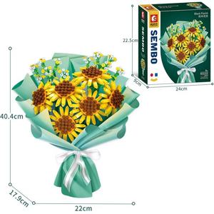 Sembo 601222 Juguete de Construcción de Ramo de Girasoles Artificiales para Decoración del Hogar, para Niños de 5 a 7 Años - Product Image 2