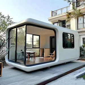 Cabane 2 chambres à coucher cabane apple capsule de 40 pieds maison préfabriquée de qualité supérieure cabane apple cabin tiny round space pod house modulaire - Product Image 5