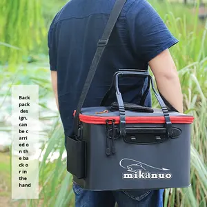 Seau pliable en EVA épaissi pour poissons vivants, portable, pour la pêche en extérieur, accessoires de pêche en gros - Product Image 5