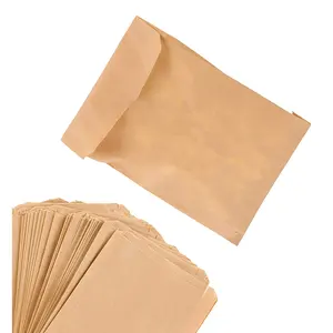 Unbleached Compostable 음식 급료 자연적인 갈색 종이는 팝콘에 의하여 튀겨진 닭 식사 샌드위치 종이 봉지 과자를 대우합니다