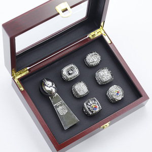 Sidan Pittsburgh Steelers S Bowl NFL Championship Ring and Trophy Set nome e numero personalizzati gioielli sportivi da uomo - Product Image 4