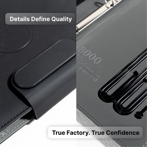 Personalisierbares A5 Notizbuch mit Kabelloser Ladefunktion und Handyhalter | PU-Leder-Einband 3-in-1-Kabel | Dokumententasche Geschäftsgeschenk - Product Image 6