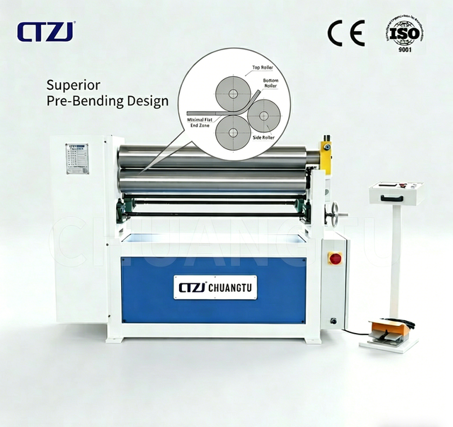 ESR-2x1000 3-Roller Plate Bending Rolls Mechanical Asymmetric Plate Rolling Machine for Metal Sheet Rolling