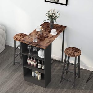 Factory Direct Metal Wall High <strong>Bar</strong> <strong>Table</strong> Set <strong>Round</strong> <strong>Bar</strong> <strong>Stool</strong> <strong>and</strong> Chairs for Kitchen or Living Room for Restaurant or Home Use - Product Image 4