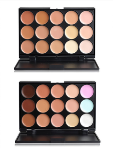 Phụ Nữ Trang Điểm <span class=keywords><strong>Palette</strong></span> Màu Chỉnh Sửa Kem Che Khuyết Điểm Kem 15 Màu Sắc Không Thấm Nước Kem Che Khuyết Điểm <span class=keywords><strong>Palette</strong></span> Biểu Tượng Tùy Chỉnh Vegan Đường Viền - Product Image 5