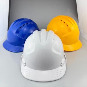 V Type Safety Helmet ABS Plastic 6 Suspension <b>Points</b> Slotted Hard Hat For Construction Sites - Product Image 1