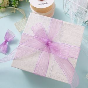 Ruban en crêpe froissé imprimé argenté 4 cm, ruban organza pour accessoires de mariage DIY, écologique, 100% polyester - Product Image 5