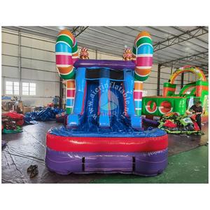 Precio de Fábrica: Castillo Hinchable Comercial de Doble Carril 5 en <span class=keywords><strong>1</strong></span> con Tobogán, <span class=keywords><strong>Piscina</strong></span> y Área de Juegos Húmedo/Seco para Niños - Product Image 2
