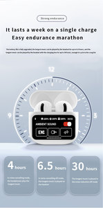 2025 <strong>New</strong> <strong>Design</strong> A11 Pro LCD Touch Screen Display Earbuds ANC TWS Waterproof In-ear Sports Wireless Earphones <strong>Headphones</strong> - Product Image 5