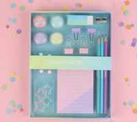 Ensemble de papeterie scolaire pour enfants, note adhésive colorée, mignon, Clips d'écriture, effaceur magnétique, personnalisé