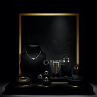 Shero Boutique Cadre Fenêtre Décoration Métal Matériel Bijoux Exposition Accessoires Anneau Pendentif Collier Bijoux Présentoir