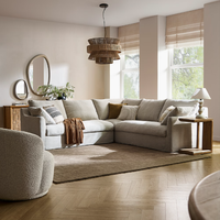 Modernes minimalist isches weißes modulares Schnitts ofa Set Einfaches europäisches Design Stoff L-förmiges Ecksofa