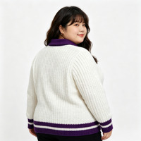 Pull-over en tricot personnalisé pour l'automne et l'hiver, col polo, chaud et confortable, vente en gros