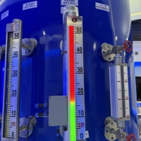 Magnetic Bypass Level Indicator with Remote Diaphragm Alarm Switch Control Switch 300-15000mm Range 10mm Accuracy