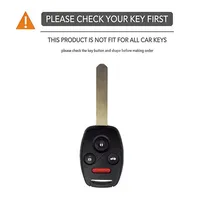 Coque de clé en silicone ergonomique pour Honda Civic Accord Pilot Fit Crosstour Odyssey Insight Stream, coque de clé automatique à 4 boutons