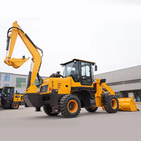 Mesin daya tinggi untuk pemuat Backhoe SW953 roda asli tipe bergerak pemuat Backhoe depan