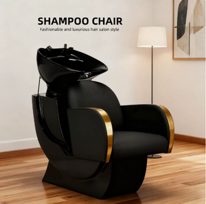 Modern Green Barber Chair With Hydraulic Pump And <b>Black</b> Wash Station shampoo <b>bed</b> shampoo chair For Salon Use - Product Image 2