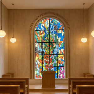 Verre décoratif à motifs personnalisés pour portes et fenêtres, décoration moderne pour la maison, verre artistique peint - Product Image 6