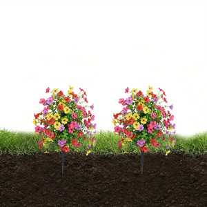 Bouquet de fleurs artificielles violettes Wen Hope 30cm-100cm en plastique pour la décoration de jardin et de maison - Product Image 2