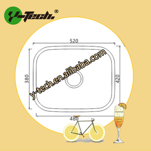 YK-5242E undermount duy nhất Bồn Rửa Nhà Bếp Bowl thép không gỉ Sinks để bán Dishwashing <span class=keywords><strong>Sink</strong></span> - Product Image 2