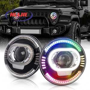 Produits promotionnels, phare LED <span class=keywords><strong>Halo</strong></span> de 7 pouces, faisceau RGB pour Jeep Wrangler Jk Tj Cj Lj H1 H2, phare LED - Product Image 3