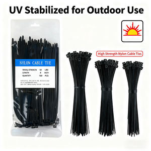 Сверхпрочный одноразовый нейлоновый 66 самоблокирующийся стяжка на молнии 300 мм двойные гибкие манжеты с двойной фиксацией - Product Image 3