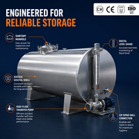Réservoir de stockage en acier inoxydable pour huile comestible, sirop, sauce, jus et eau propre, fourni par l'usine
