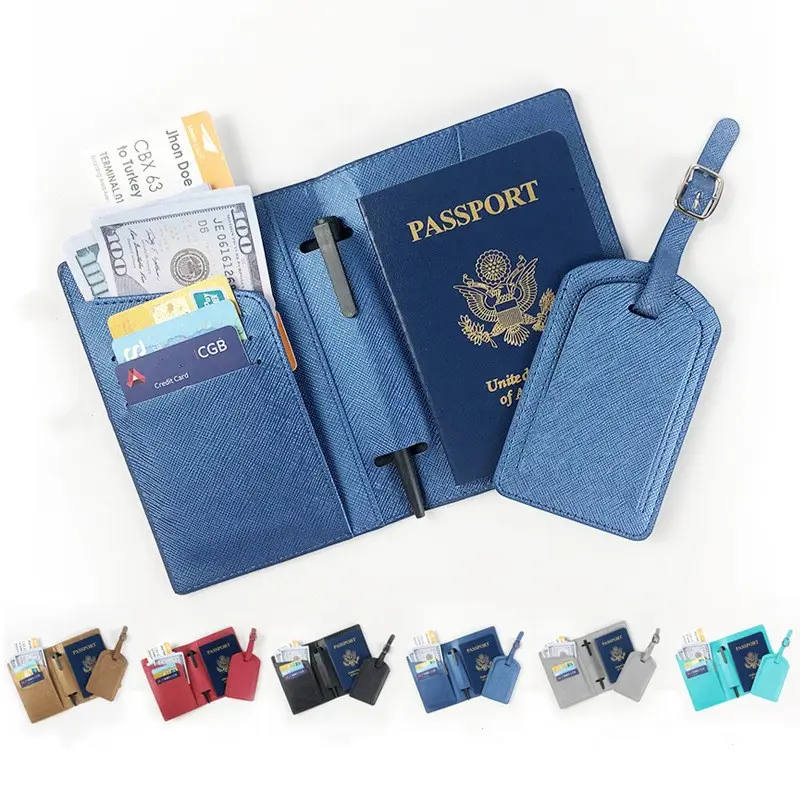 2023 ECO New Passport Holder Cover Wallet for Women Blocking Travel Wallet Id Card Case