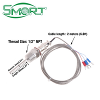 Sonde de température intelligente série PT100, capteur de température RTD Pt100, longueur 5 cm, filetage NPT 1/2 pouce avec connecteur détachable