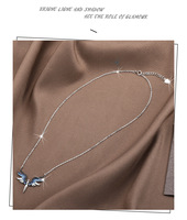 Collier en acier inoxydable à ailes d'ange pour femme, tendance, vente en gros, best-seller transfrontalier, directement de l'usine