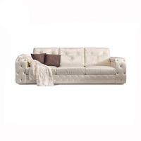 Moderne Leder Chesterfield Sofas im europäischen Stil setzen Wohnzimmer möbel Haus