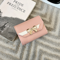Dompet PU Wanita Custom Bermerek dengan Ritsleting dan Lapisan Poliester Model Panjang Motif Permen untuk Kartu Kredit