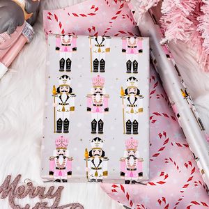MAYPLUSS Christmas Nutcracker <b>Wrapping</b> <b>Paper</b> 17 Inch X 33 Feet Eco-Friendly Gift Wrap For Holiday Crafting - Product Image 5