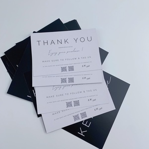 Ready to Ship 50pcs/pack 250gsm Coated Paper Thank You Card High Quality Custom Logo <b>Printing</b> Business Cards - Product Image 6