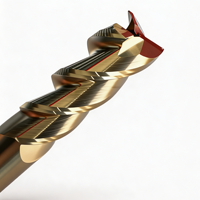Fraise à queue en carbure de tungstène HRC55 non revêtue, finition aluminium brillant, outil CNC antiadhésif