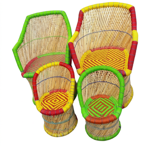 Juego de Sillas de Bambú Ecológicas 2024, 4 Piezas, Súper Cómodas para Exteriores, Escuela, Sala de Estar, Balcón, Oficina - Product Image 1