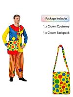 Costume de Clown de Cirque Classique pour Adulte – Idéal pour Halloween, Carnaval, Spectacles et Fêtes Costumées + Tenue de Clown de Cirque Amusante pour Adulte pour Soirées Déguisées