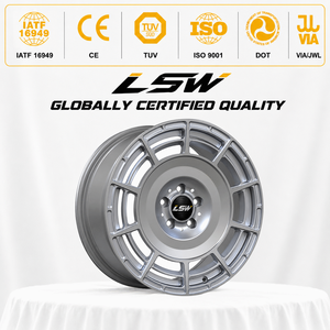 LS8193 Jantes en alliage forgé personnalisables 6x139.7 ET20 ET35 15-26 pouces, style SUV/camion, finition argent mat, stock limité, vente flash - Product Image 3