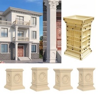 Haute qualité en plastique creux carré colonnes romaines béton pilier Base moules fleur pierre pilier Moluld pour la décoration de la maison