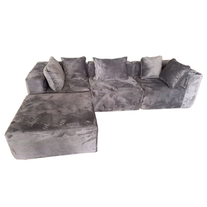<strong>Luxury</strong> Modern <strong>L</strong>-<strong>Shape</strong> Sectional Sofa Set Canape Compression Modular Sofas Convertible Velvet Long Combination <strong>Couch</strong> for Living - Product Image 6